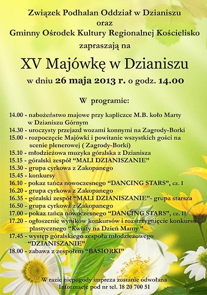 program Majówki